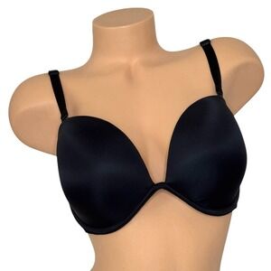 Victoria's Secret 38D BARE‎ Every-Way Strapless Uplift light Push up Bra Black